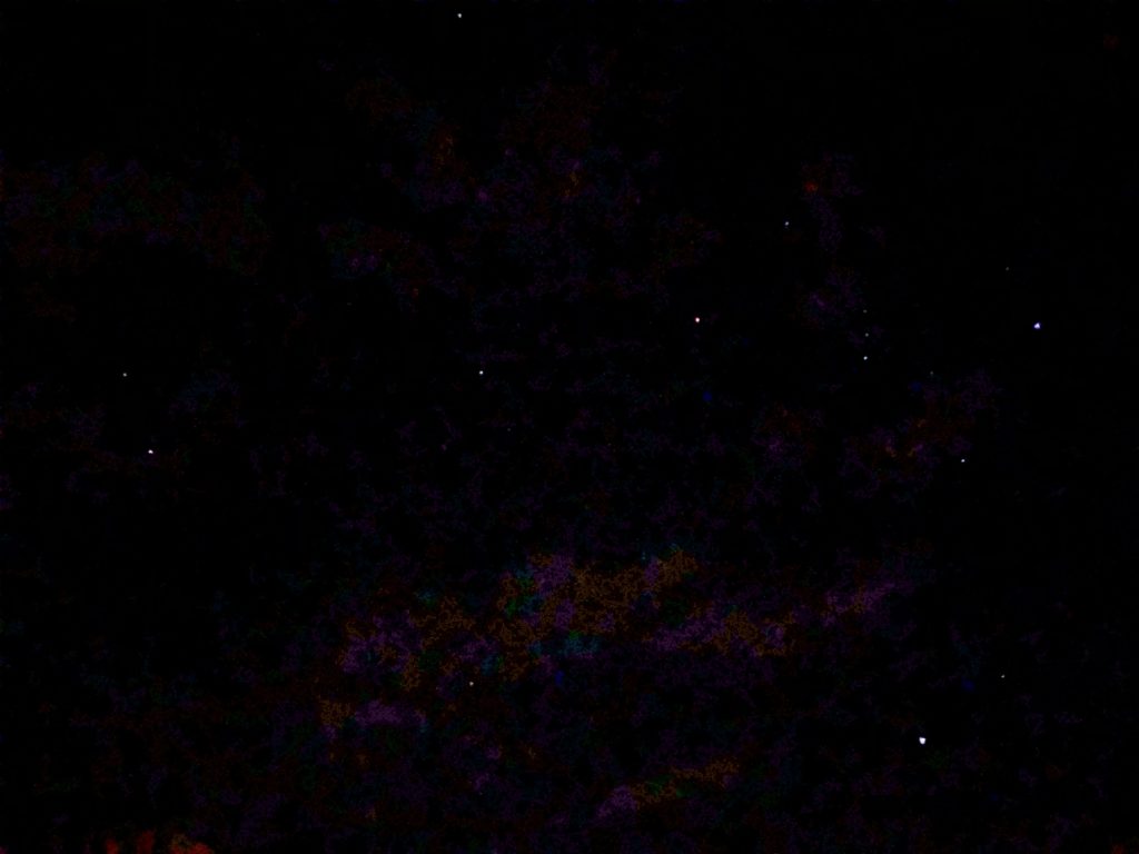 那須烏山から見える星空、左がふたご座、右がオリオン座
